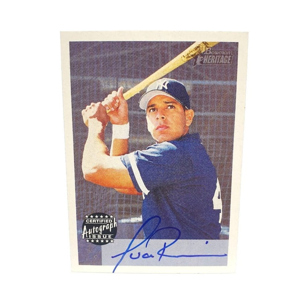 Juan Rivera BHA JR Autograph Baseball Card 2002 Bowman Heritage